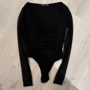 Nasty Gal Black Long Sleeve Bodysuit